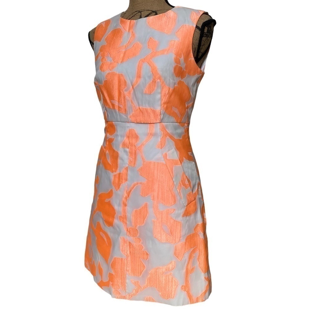 DVF Diane Von Furstenberg Women’s Size 4 Carpreena Rose Jacquard Mini Dress - Picture 4 of 15